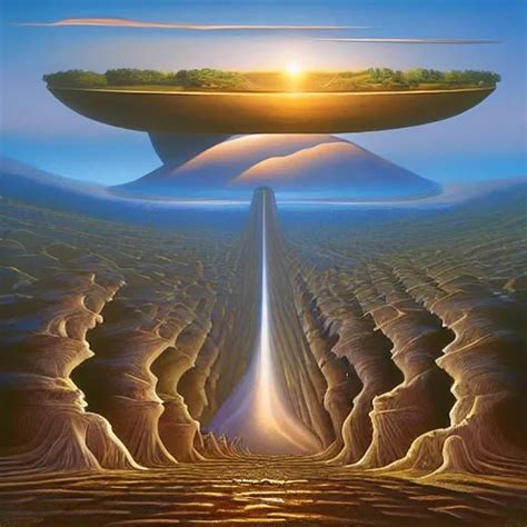 Visions Of Xanadu By Vladimir Kush Oil On Canvas Stable Diffusion