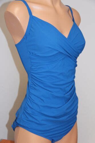 Nwt Profile Swimsuit Tankini Bikini 2pc Set Sz 10 Ocean Blue Ebay