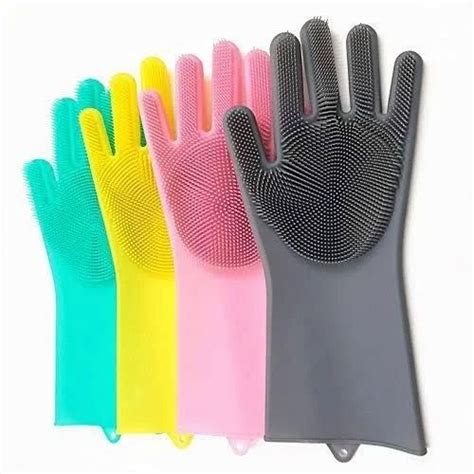 Unisex Rubber Silicon Gloves Dishwashing Size Free Size At Rs 110 Pair In New Delhi