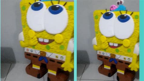 piñata de Bob esponja con relieve YouTube