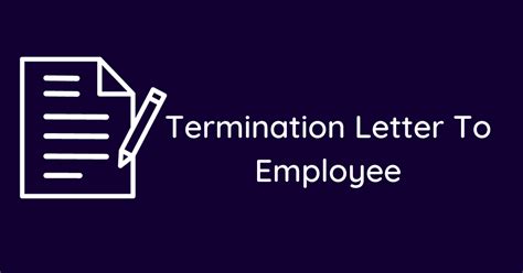 Termination Letter To Employee 5 Samples Sample Letter Hub