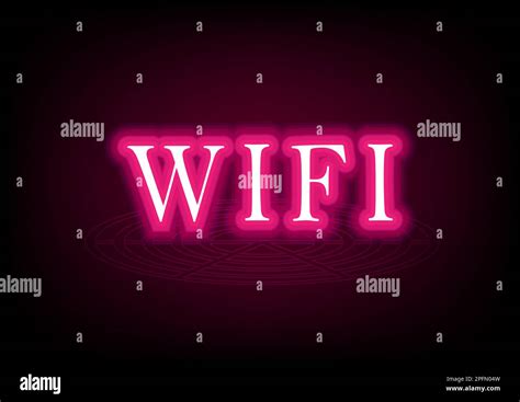 Text Wifi Neon Sign Led Light Digital Graphic Design Networking