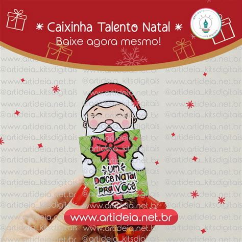 Arquivo Digital Caixinha Talento Natal Art Ideia Kits