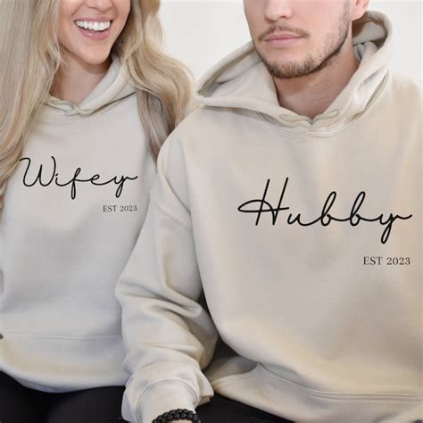 Wifey And Hubby Hoodie Etsy Uk