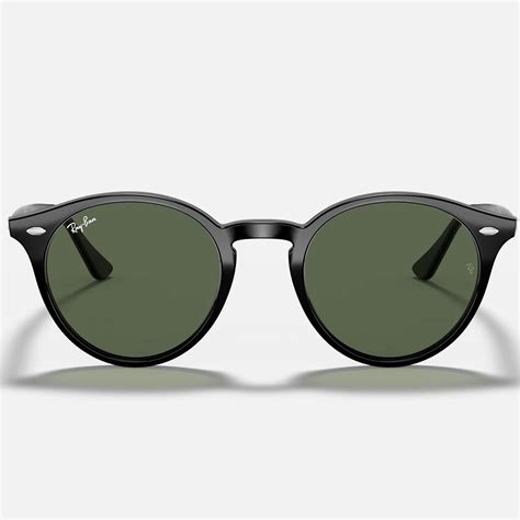 Ray Ban Rb2180 Round Sunglasses In Dark Green Lens Black