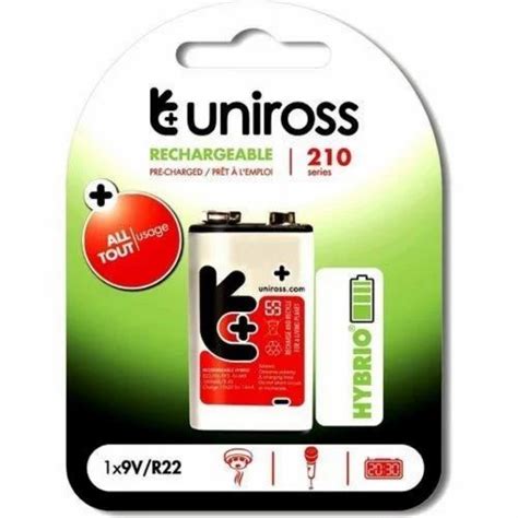 Uniross Hybrio 9v 210mah Rechargeable Battery At 449 Piece