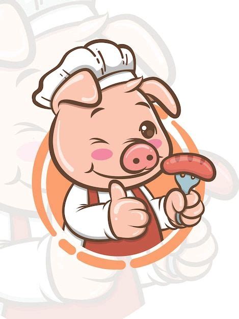 Lindo Personaje De Dibujos Animados De C Premium Vector Pig