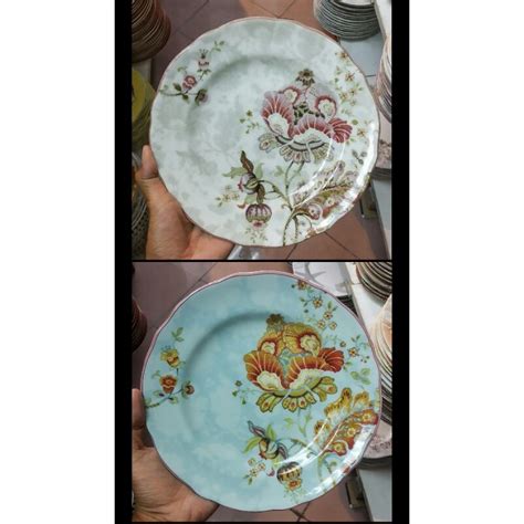 Jual SHABBY VINTAGE SALAD PLATE PIRING KERAMIK HIAS SANGO CANTIK