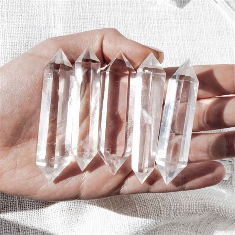 Double Terminated Clear Quartz Crystal Point In Crystals Clear