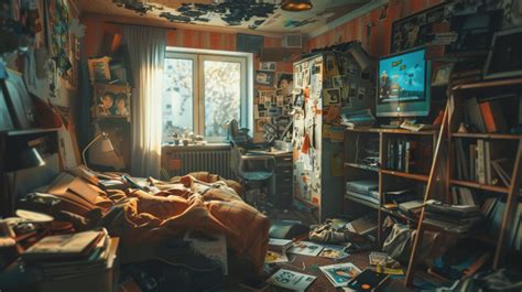 Cluttered Room Ai Generation Background Indoor Room Interior