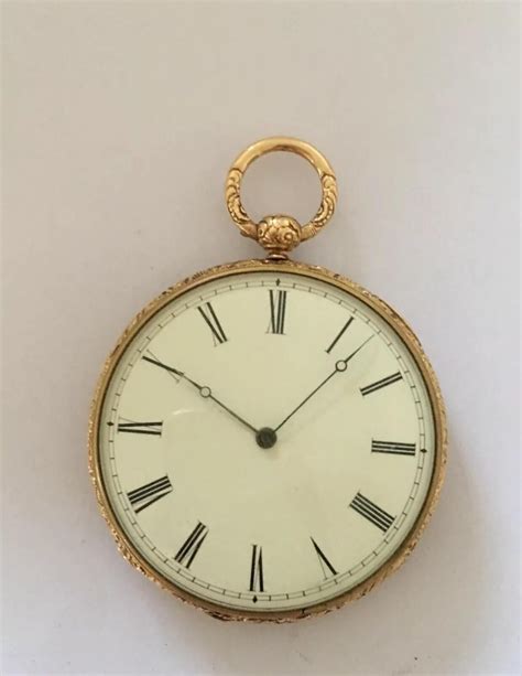 Fine Antique Gold Plated Key Wind Pocket Watch For Sale At 1stdibs