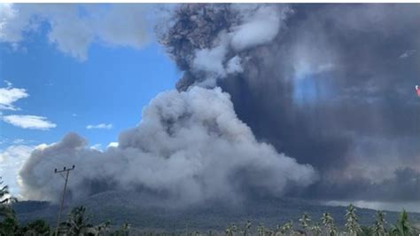 Gunung Lewotobi Laki Laki Masih Erupsi Warga Diminta Jauhi Zona Bahaya