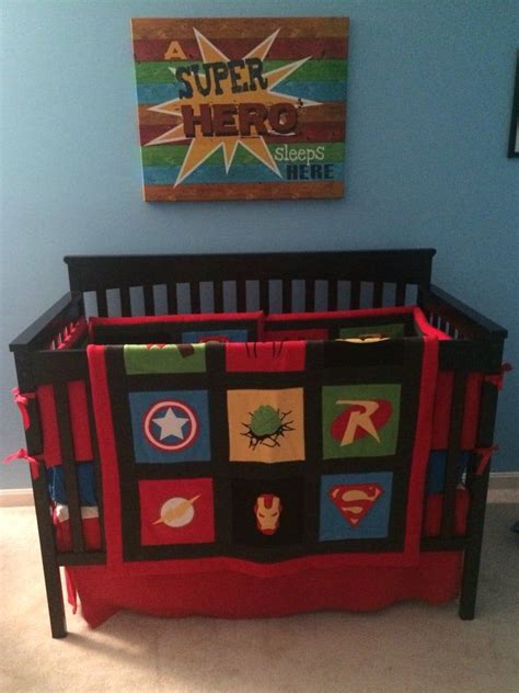 Marvel Avengers Crib Set Dc Comics Quilt Superhero Nursery Dc