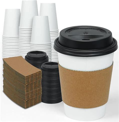 Ginkgo Pack Oz Disposable Thickened Paper Coffee Cups With