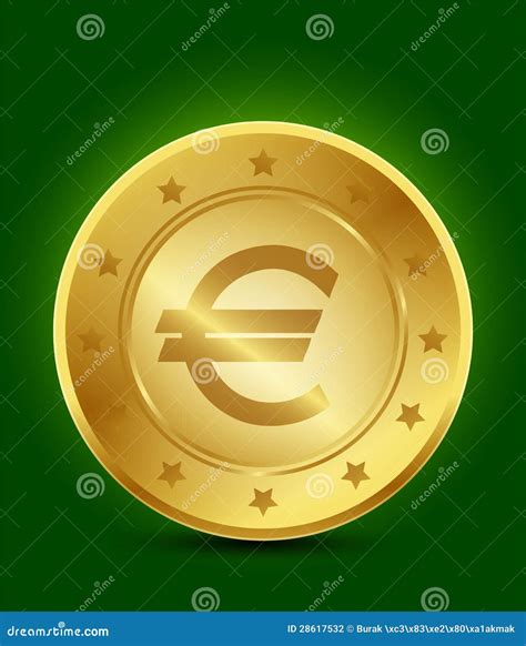 Golden Euro Symbol Stock Vector Illustration Of Icon 28617532