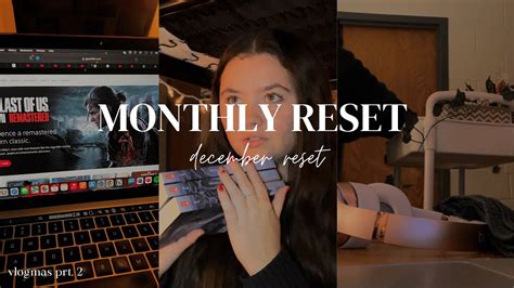 December Monthy Reset Monthly Tbr Reading Journal Cleaning Dorm