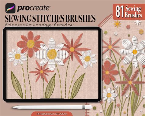 Sewing Stitch Brushes For Procreate Design Cuts