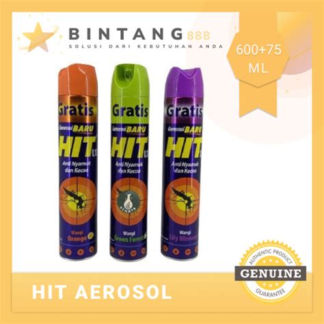 Jual Hit Aerosol Ml Obat Nyamuk Pembunuh Racun Serangga X Baygon