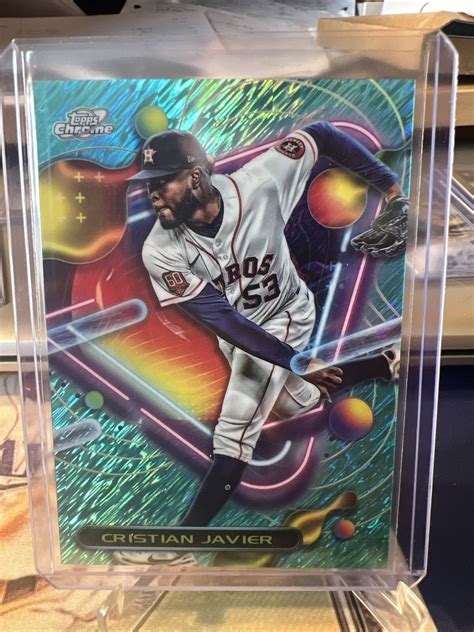 Topps Cosmic Chrome Cristian Javier Aqua Equinox Refractor