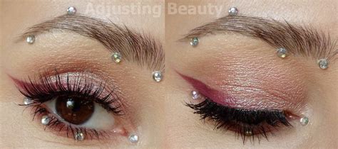 Makeup With Gems Rhinestones Red Rhinestone Makeup Smoky Eye Makeup