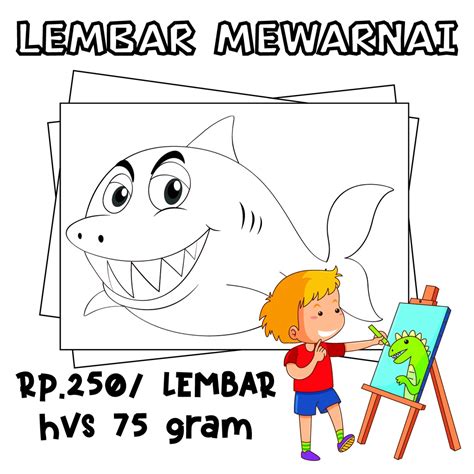 Jual Kertas Hvs Bergambar Untuk Kegiatan Mewarnai Anak Anak Ukuran A4