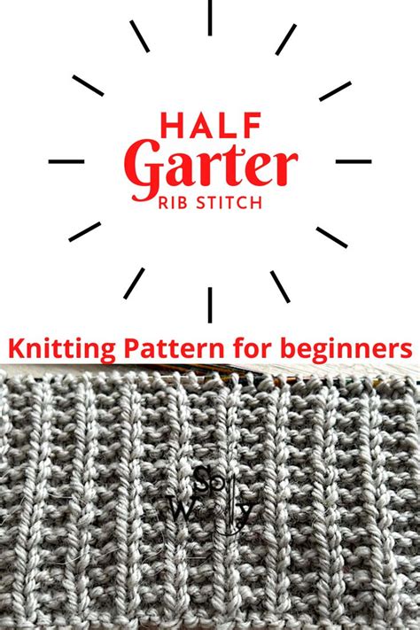 Half Garter Rib Knitting Pattern