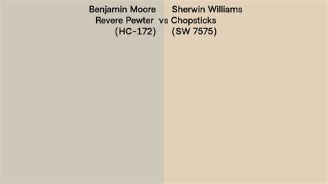 Benjamin Moore Revere Pewter Hc 172 Vs Sherwin Williams Chopsticks