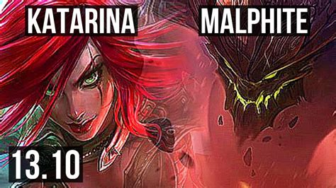 KATARINA Vs MALPHITE MID 1 5M Mastery Legendary 13 3 6 KR