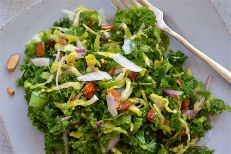 Kale And Brussels Sprout Slaw Dinner With Julie