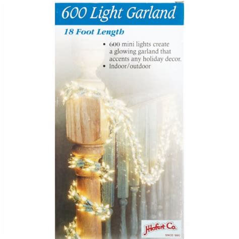 J Hofert Clear Bulb Mini Incandescent Garland Light Set With White