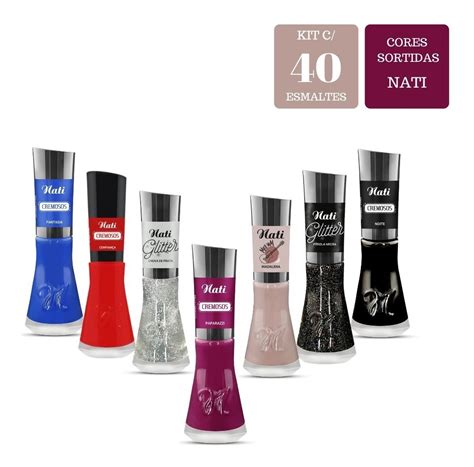 Kit Esmaltes Nati Cores Sortidas Sem Repeti O Frete Gr Tis