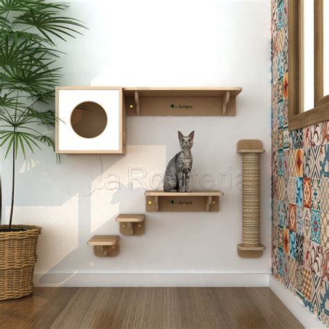 Siam S Playground Para Gatos Itens Linha Eco Branco