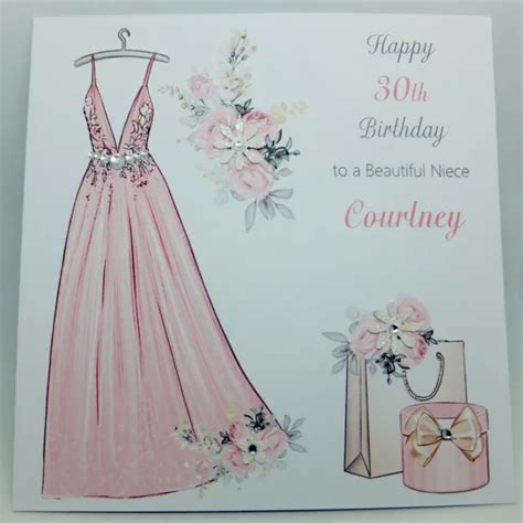 Handmade Personalised Birthday Card Niece Daughter Granddaughter 18th 21st 30th £3 79 Picclick Uk