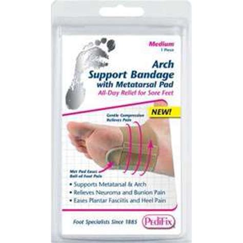 Pedifix Arch Support Compression Bandage With Metatarsal Pad P6002 S