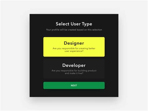 Select User Type Daily Ui Challenge By Anuj Bhavsar On Dribbble