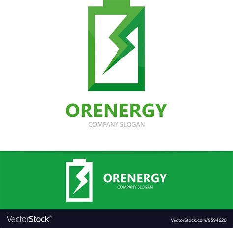 Battery logo design template Royalty Free Vector Image