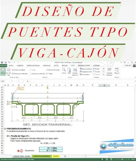 Excel Para Dise O Y Calculo De Puentes Con Vigas Pretensadas Civilgeeks