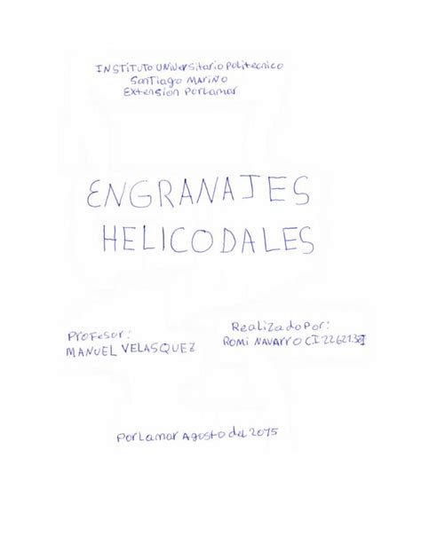 PDF Ejercicios De Engranajes Helicoidales PDFSLIDE NET