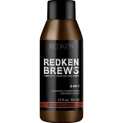 Redken Brews 3 In 1 Shampoo Conditioner And Body Wash 50ml