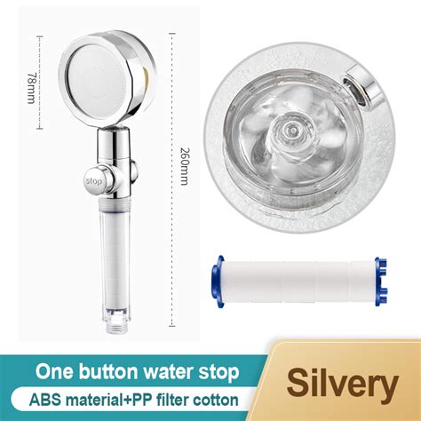 Fojoshower Head Water Saving Flow Degrees Rotating With Small Fan