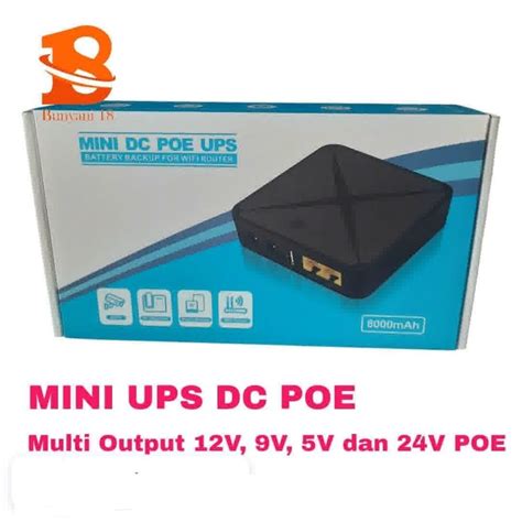 Jual MULTI OUTPUT MINI UPS DC BATTERY BACKUP POWER BANK SMART