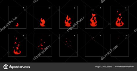 Fire Flame Sprite Sheet Fire Explosion Animation Effect Fire Animation