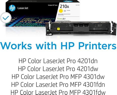 Hp 210a Yellow Toner Cartridge Works Color Laserjet Pro 4201 Color