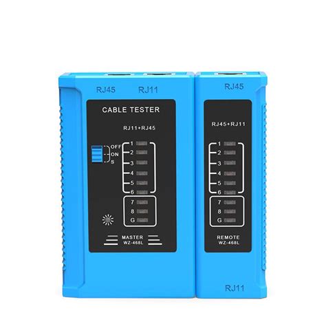 Tester Cablu Retea RJ45 RJ12 RJ11 Albastru