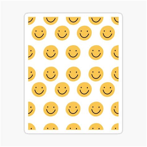 Happy Smiley Faces Sticker For Sale By Frazzle Art Redbubble