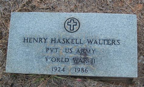 Henry Haskell Hack Walters Find A Grave Memorial