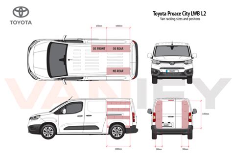 Toyota Proace City 2019 LWB Van Shelving XL Size Free UK Delivery