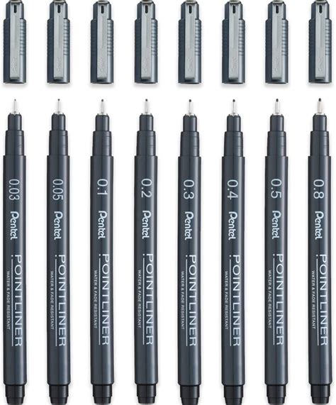 Amazon Pentel S20P Pointliner Pigment Liner Technical Drawing