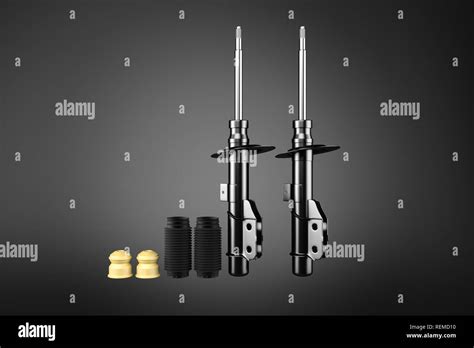 3d Rendering Passenger Car Shock Absorber New Auto Parts Spare Parts