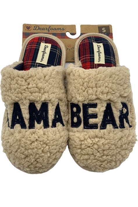 Dearfoams Mama Bear Slipper Clogs Cream Jender